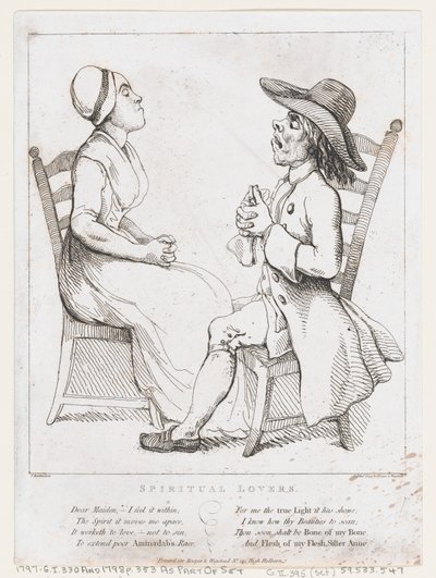 Åndelige elskere, 2. januar 1797., 2. januar 1797. af Thomas Rowlandson