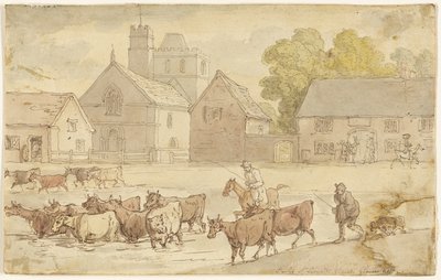 Stanley St. Leonard Church, Gloucestershire af Thomas Rowlandson