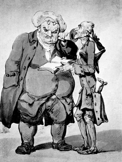 Sultende digter og forlægger, slutningen af det 18. århundrede. af Thomas Rowlandson