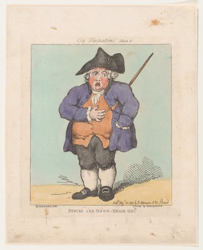 Aktierne er nede- Heigh-Ho!!, 10. august 1799., 10. august 1799. af Thomas Rowlandson