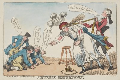 Passende begrænsninger af Thomas Rowlandson