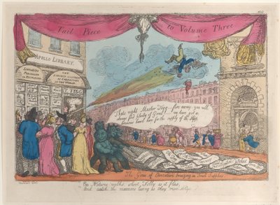 Halestykke til bind tre: The Genii of Caricature Bringing in Fresh Supplies, 1808-21., 1808-21. af Thomas Rowlandson