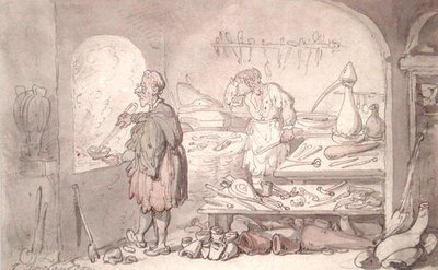 Alkymisten (akvarel på papir) af Thomas Rowlandson