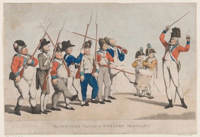 The Awkward Squad or Raged Sergeant, 17. juli 1798., 17. juli 1798. af Thomas Rowlandson