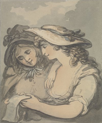 The Ballad Singers (akvarel med pen og blæk over grafit på papir) af Thomas Rowlandson
