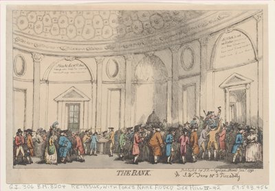 Banken, januar 1792., januar 1792. af Thomas Rowlandson