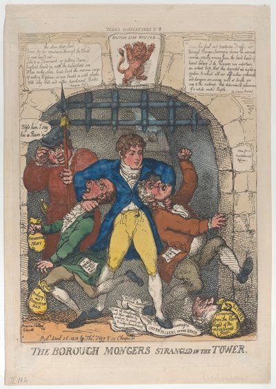 Borough Mongers kvalt i tårnet, 26. april 1810., 26. april 1810. af Thomas Rowlandson