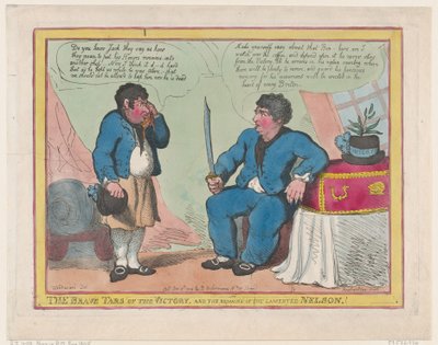 The Brave Tars of the Victory, and The Remains of the Lamented Nelson!, 1. maj 1806., 1. maj 1806. af Thomas Rowlandson