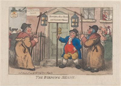 Den brændende skam, 9. marts 1809., 9. marts 1809. af Thomas Rowlandson