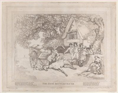 The Cart Horse fra The Life of a Racehorse, eller The High-Mettled Racer, 20. juli..., 20. juli, 1789 af Thomas Rowlandson