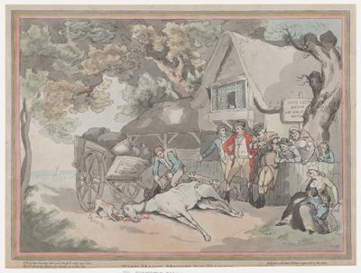 Vognhesten fra The Life of a Racehourse, eller The High-Mettled Racer, 2. juli..., 20. juli, 1789. af Thomas Rowlandson