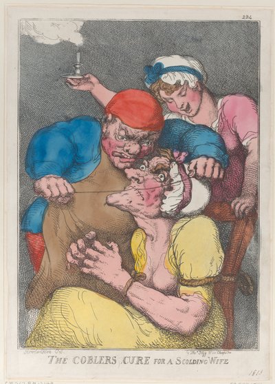 Skomagerens kur mod en skældende kone, 1813., 1813. af Thomas Rowlandson