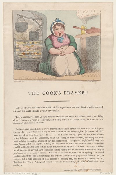 Kokkens bøn!!, 15. september 1801., 15. september 1801. af Thomas Rowlandson