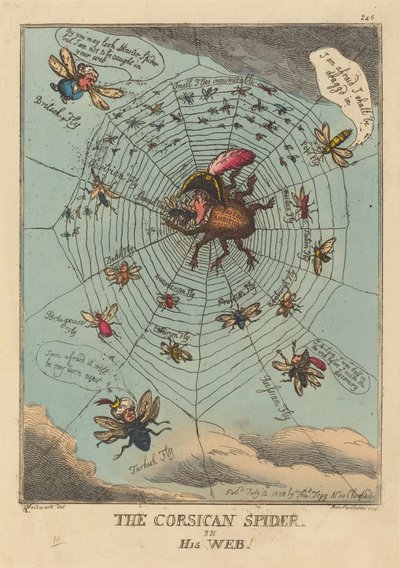 Den korsikanske edderkop i sit web af Thomas Rowlandson