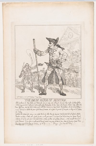 The Drum Major of Sedition, 29. marts 1784., 29. marts 1784. af Thomas Rowlandson