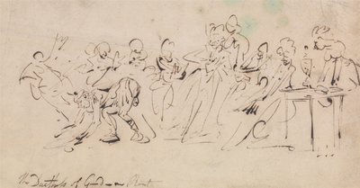 Hertuginden af Gordons nederlag af Thomas Rowlandson