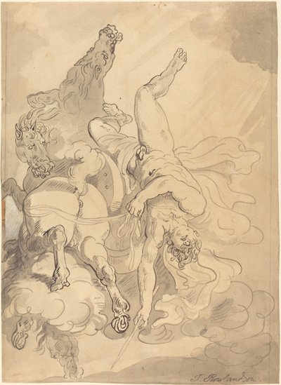 Phaetons fald af Thomas Rowlandson