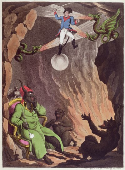 Bonapartes flugt fra Hell-Bay, 1815 af Thomas Rowlandson