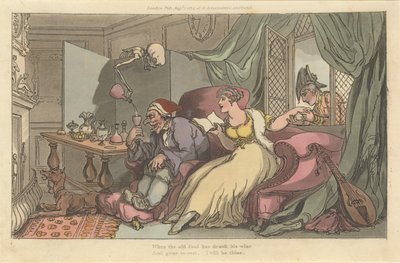 The Honey Moon Den engelske dødedans, tavle 13, 1. august 1814. af Thomas Rowlandson
