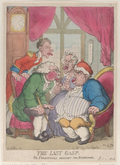 Det sidste gisp, eller paddehatte, der forveksles med svampe, 1. september 1813., 1. september 1813. af Thomas Rowlandson