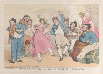 The Last Jig or Adieu to Old England, 20. januar 1818., 20. januar 1818. af Thomas Rowlandson