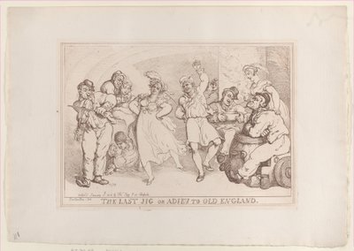 The Last Jig or Adieu to Old England, 20. januar 1818., 20. januar 1818. af Thomas Rowlandson