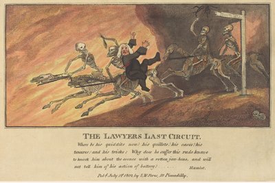 The Lawyers Last Circuit, udgivet 1802. af Thomas Rowlandson