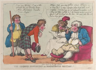The Learned Scotchman or Magistrates Mistake.!!, 1812., 1812. af Thomas Rowlandson