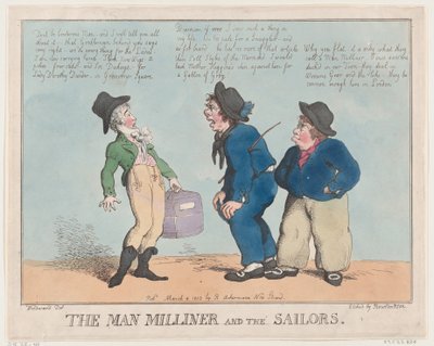 The Man Milliner and the Sailors, 4. marts 1802., 4. marts 1802. af Thomas Rowlandson
