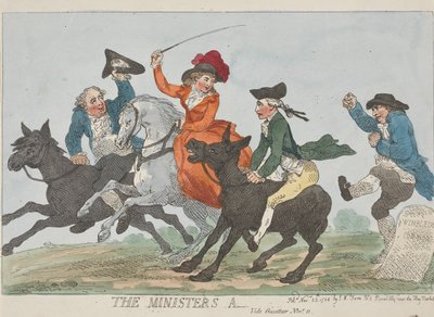 Ministerens røv – se Gazetteer – 11. november af Thomas Rowlandson