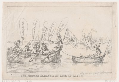Den moderne Egbert, eller Kongernes Konge, 8. januar 1789., 8. januar 1789. af Thomas Rowlandson