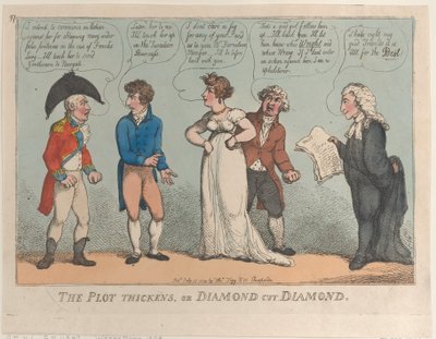 The Plot Thickens, eller Diamond Cut Diamond, 16. juli 1809., 16. juli 1809. af Thomas Rowlandson