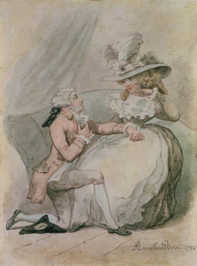 Forslaget, 1796 (blæk og wc på papir) af Thomas Rowlandson