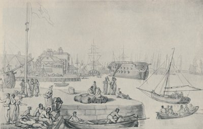 The Quay, Blackwall Docks, 1810, 1920 af Thomas Rowlandson