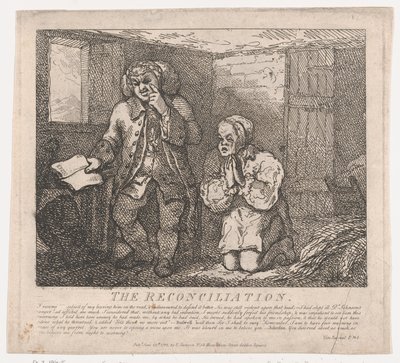 The Reconciliation Picturesque Beauties of Boswell, Part the Second, 20. juni 1786., 20. juni 1786 af Thomas Rowlandson