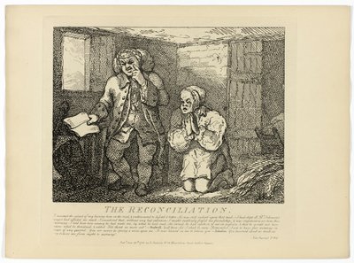 Forsoningen, fra Boswells Tour of the Hebrides af Thomas Rowlandson