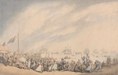 Flådens tilbagevenden til Great Yarmouth i 1797 af Thomas Rowlandson