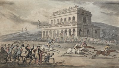 Rev. Dr. Syntax taber sine penge på racerbanen i York af Thomas Rowlandson