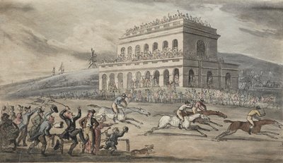 Rev. Dr. Syntax taber sine penge på racerbanen i York. af Thomas Rowlandson