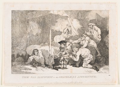 Den triste opdagelse; eller: Den takløse lærling af Thomas Rowlandson