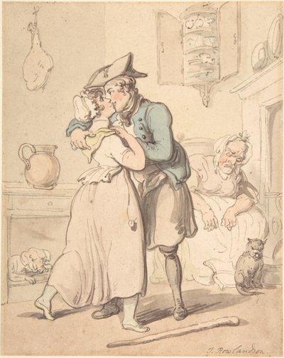 Sømandens hjemkomst fra aktiv tjeneste af Thomas Rowlandson