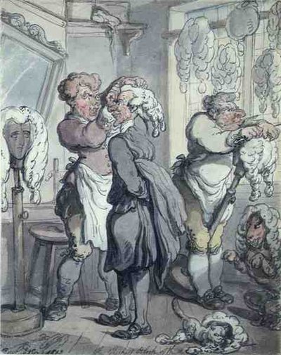 "Den tykkeste blok af de tre" af Thomas Rowlandson