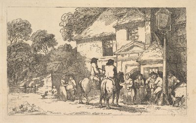 The Three Horseshoes, a Roadside Inn, 18. december 1787. af Thomas Rowlandson
