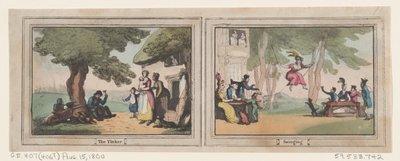 The Tinker and Swinging, 15. august 1800., 15. august 1800. af Thomas Rowlandson