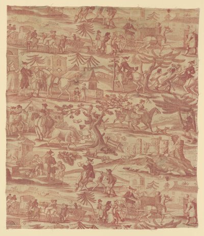 The Travels of Doctor Syntax (møbelstof) af Thomas Rowlandson