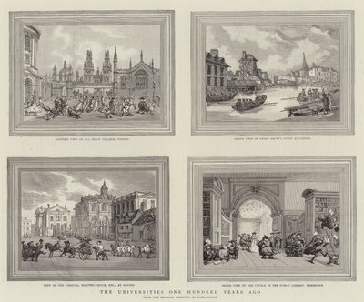 Universiteterne for hundrede år siden af Thomas Rowlandson