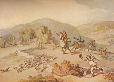 Landsbyjagten, c1800, 1922 af Thomas Rowlandson