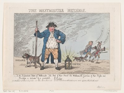 The Westminster Watchman, 12. april 1784., 12. april 1784. af Thomas Rowlandson
