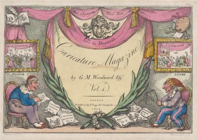 Titelside, The Caricature Magazine af G. M. Woodward, Vol. 4, 1809., 1809. af Thomas Rowlandson