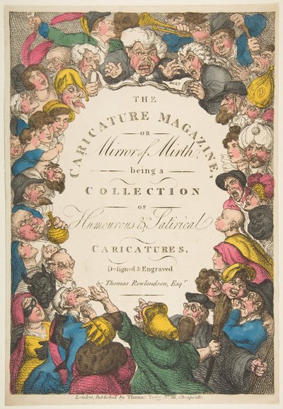 Titelblad, The Caricature Magazine eller Mirror of Mirth, 19. november 1808. af Thomas Rowlandson